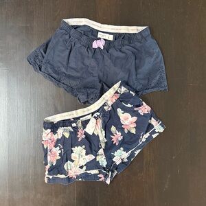 Gilly Hicks Navy and Lavender Lounge Shorts
